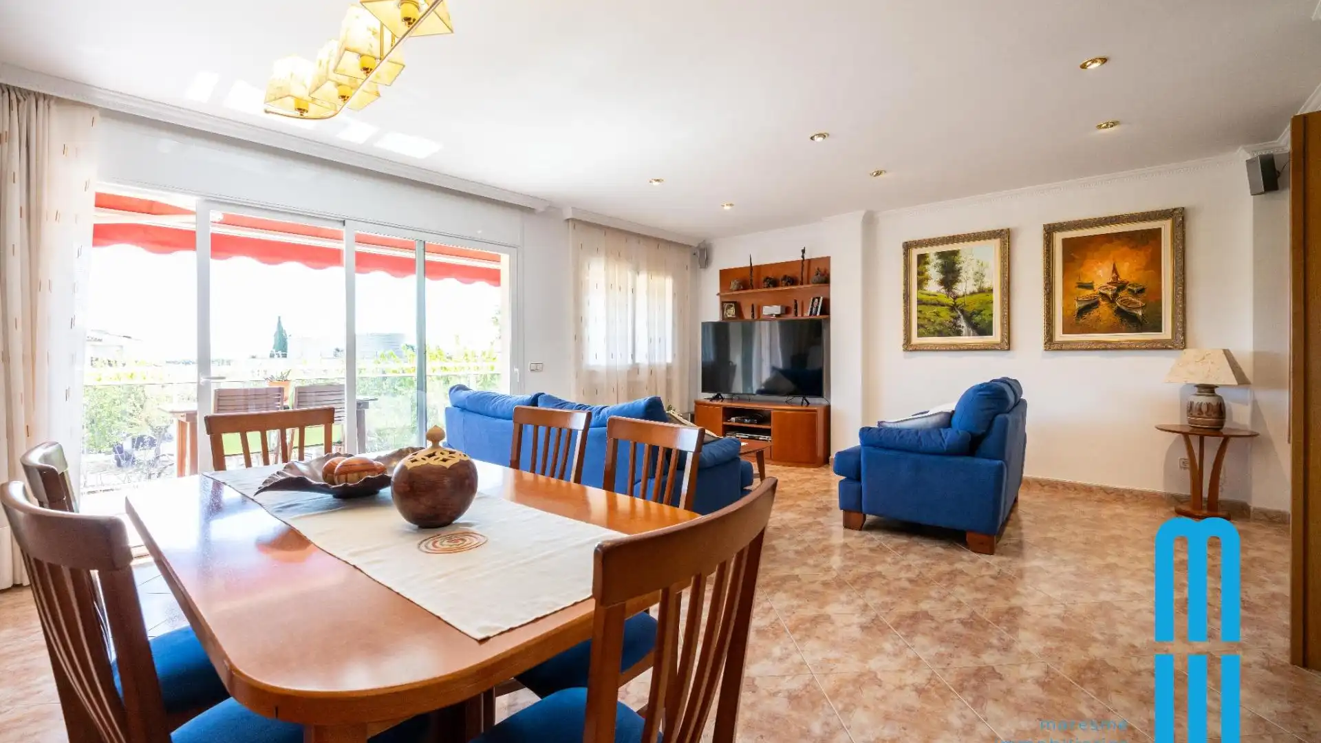 Menjador de Casa o xalet en venda en Pineda de Mar amb Calefacció, Jardí privat i Terrassa