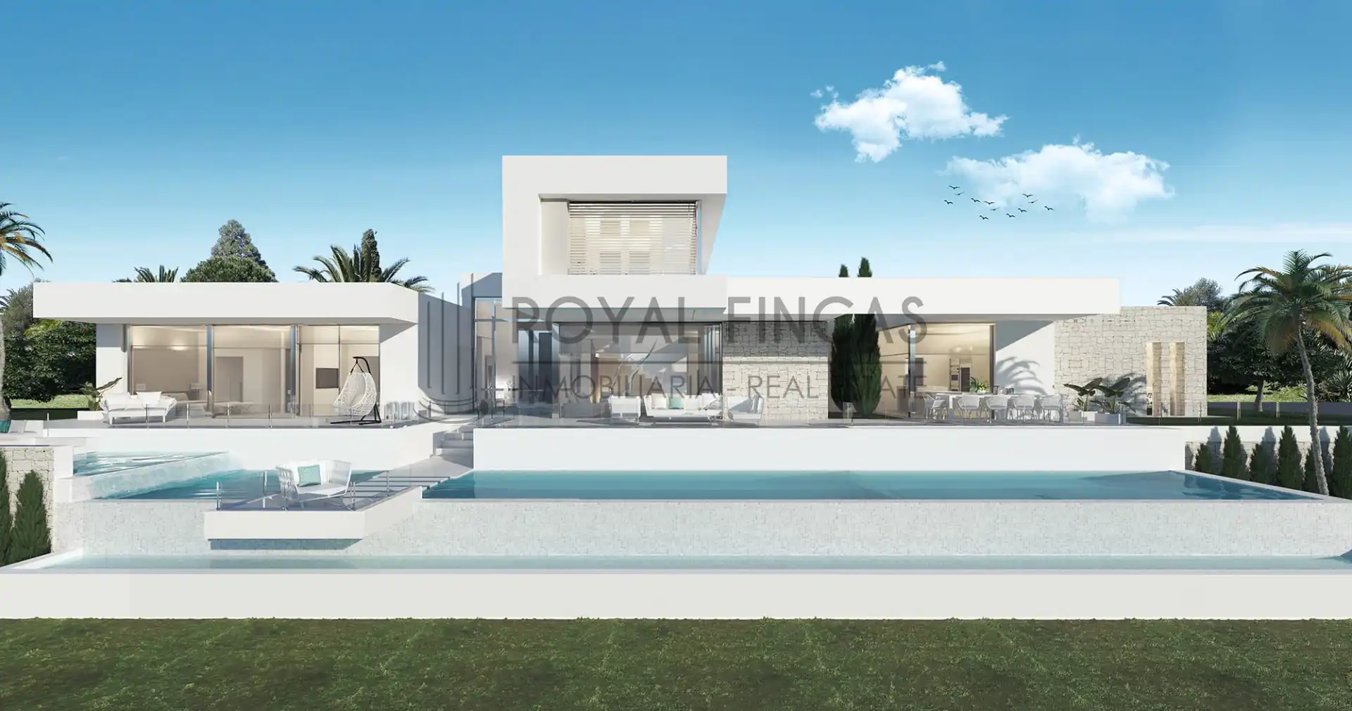 Villa con piscina in vendita a Urbanizacion los Flamingos 14