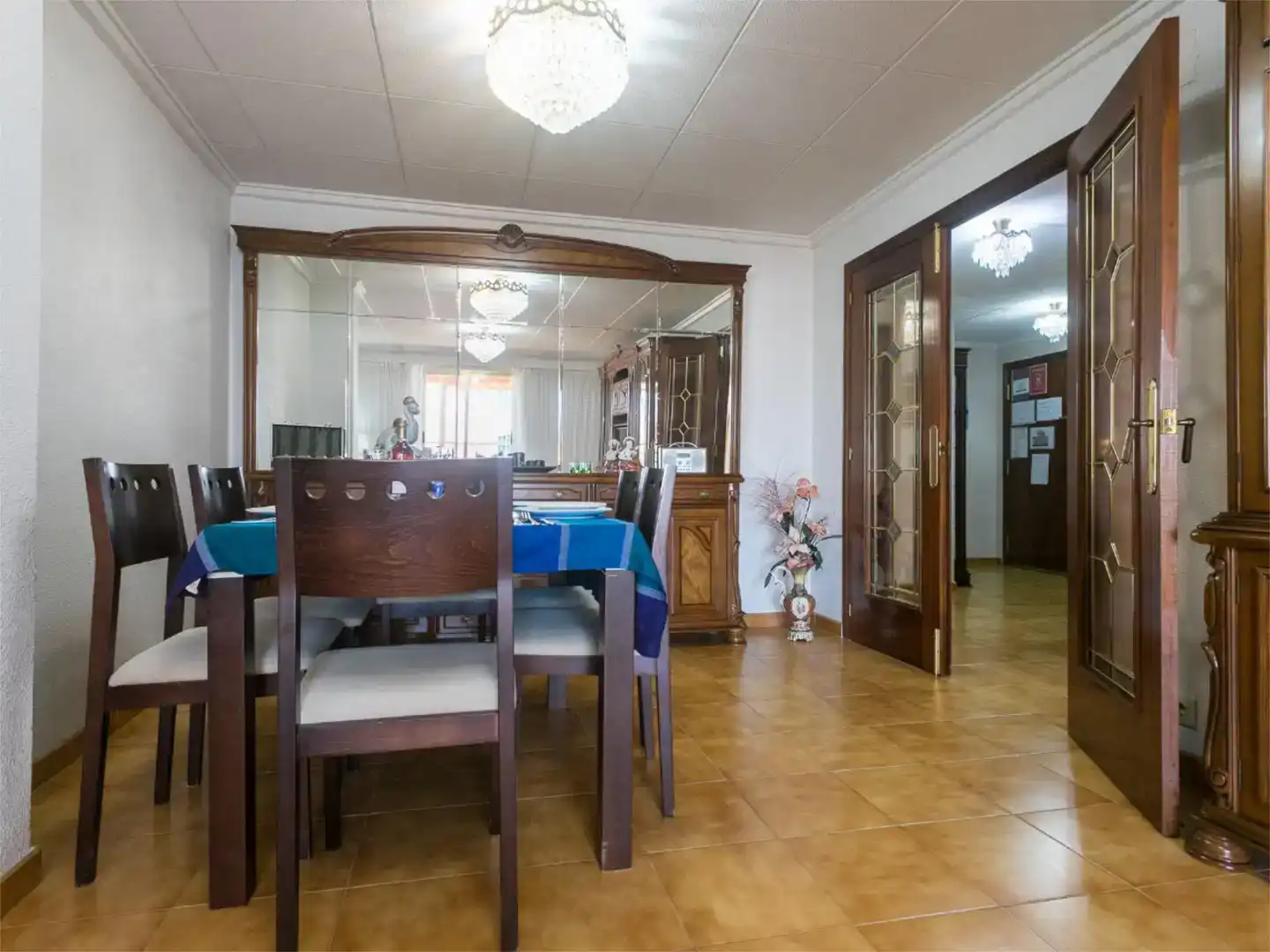 Menjador de Apartament en venda en Santa Pola amb Aire condicionat, Jardí privat i Piscina