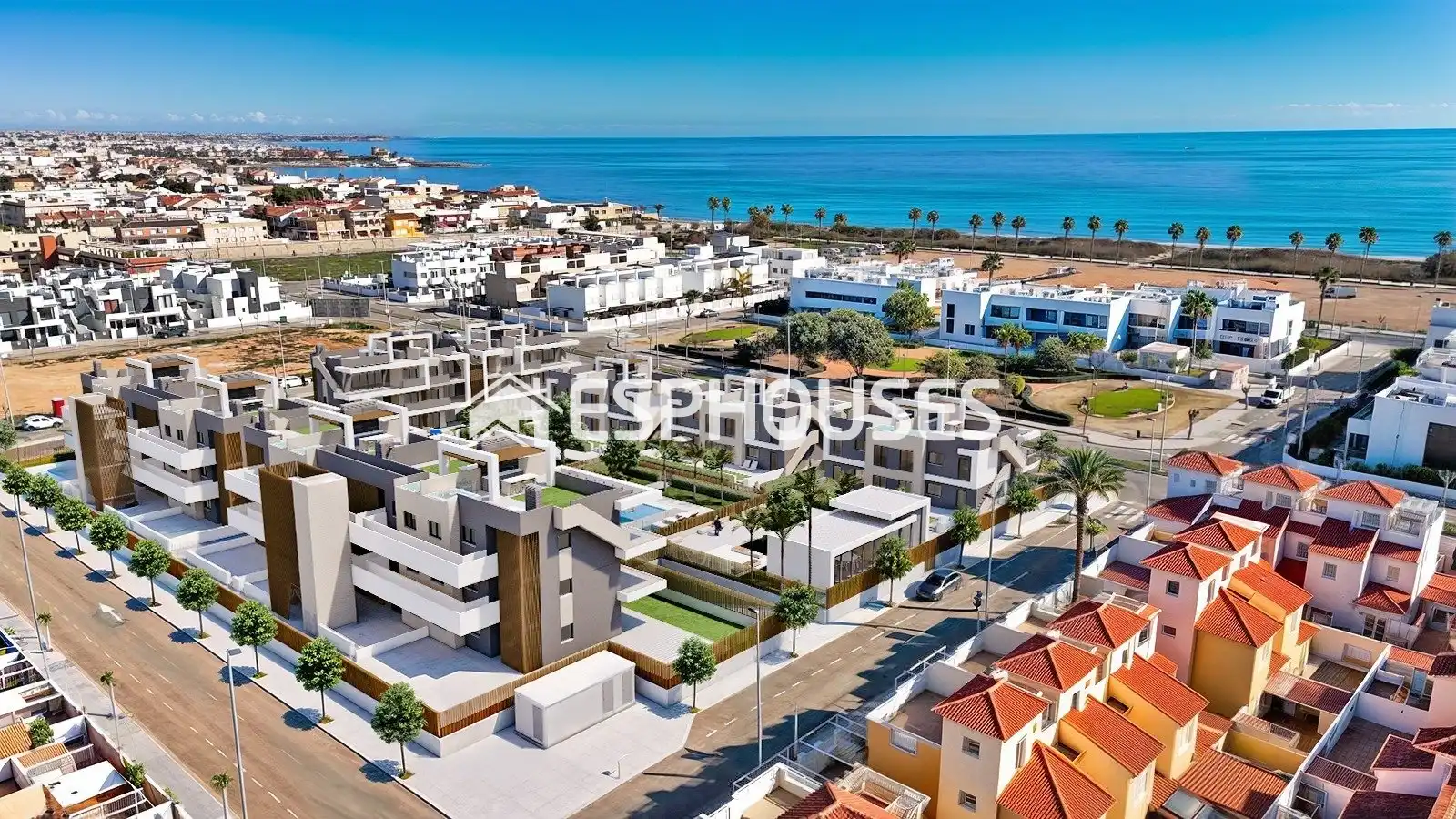 Vista exterior de Planta baja en venta en Pilar de la Horadada con Aire acondicionado, Terraza y Amueblado
