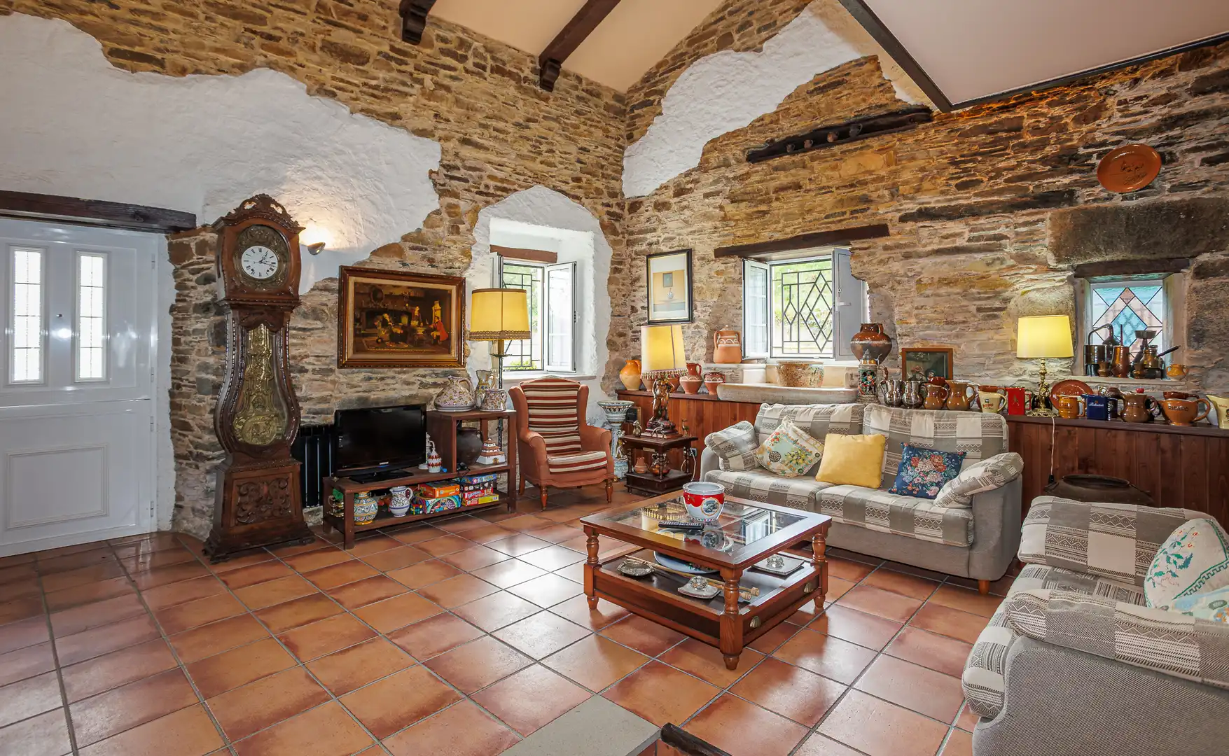 Sala de estar de Finca rústica en venta en Barreiros con Amueblado