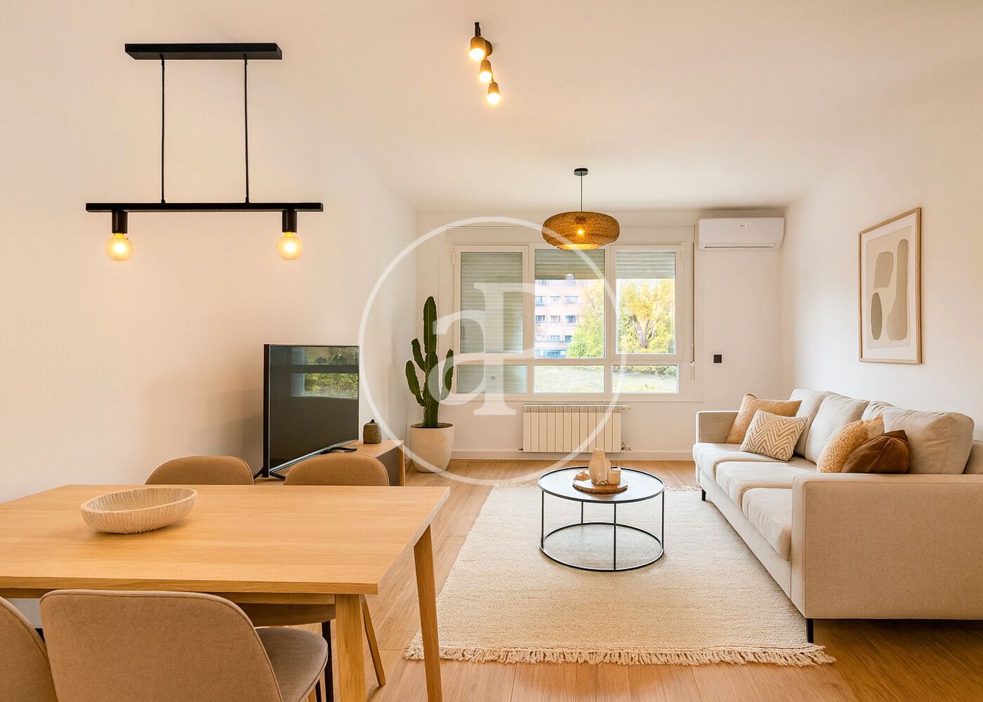 Sala d'estar de Pis en venda en  Madrid Capital amb Aire condicionat, Calefacció i Jardí privat