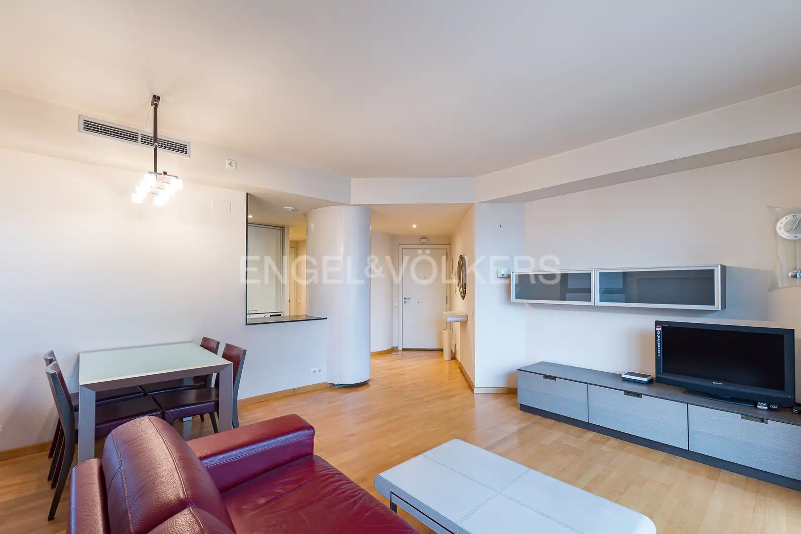 Wohnzimmer von Wohnung zur Miete in Barcelona mit Klimaanlage, Heizung und Parkett