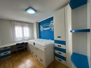Schlafzimmer von Wohnung zur Miete in Vega de Infanzones mit Heizung, Parkett und Terrasse