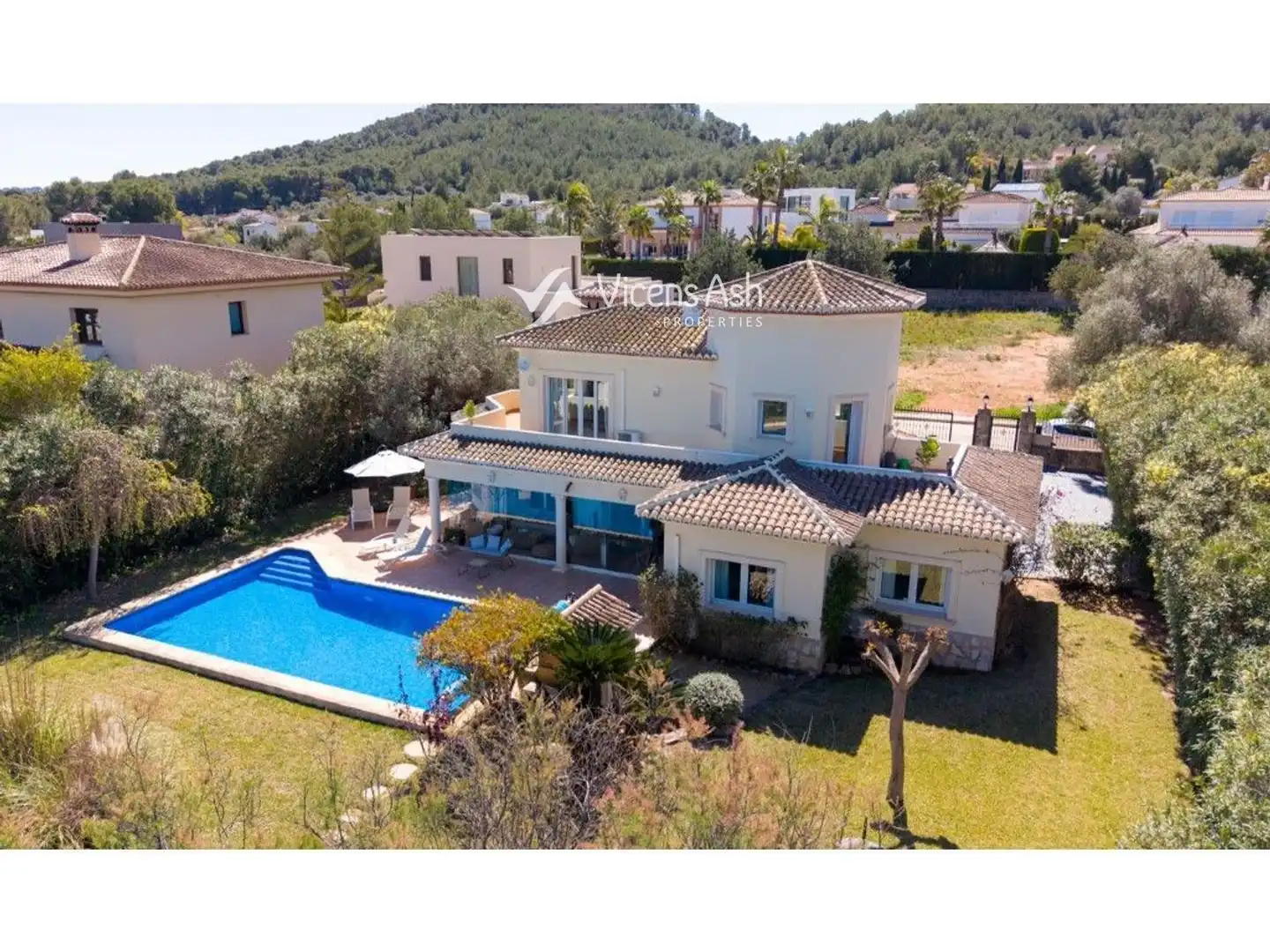 Exterior view of Houses for sale in Jávea / Xàbia  with Air Conditioner, Terrace and Swimming Pool