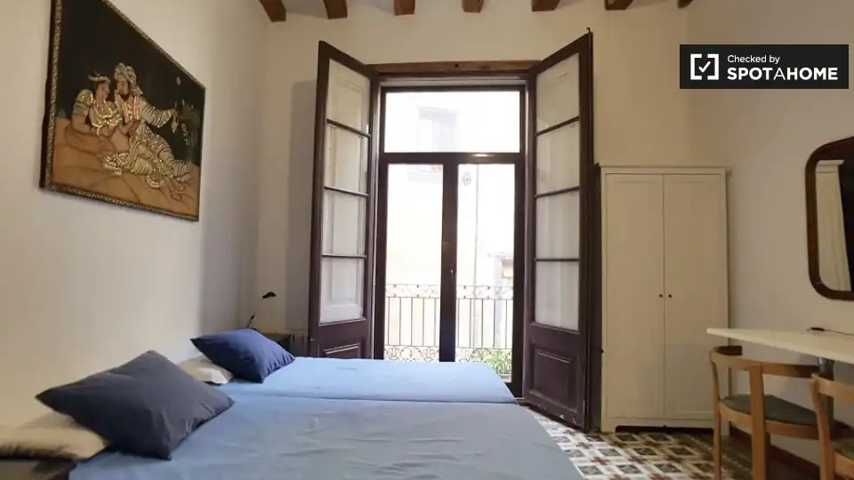 Habitación de Piso para compartir en Barcelona con Aire acondicionado, Calefacción y Terraza