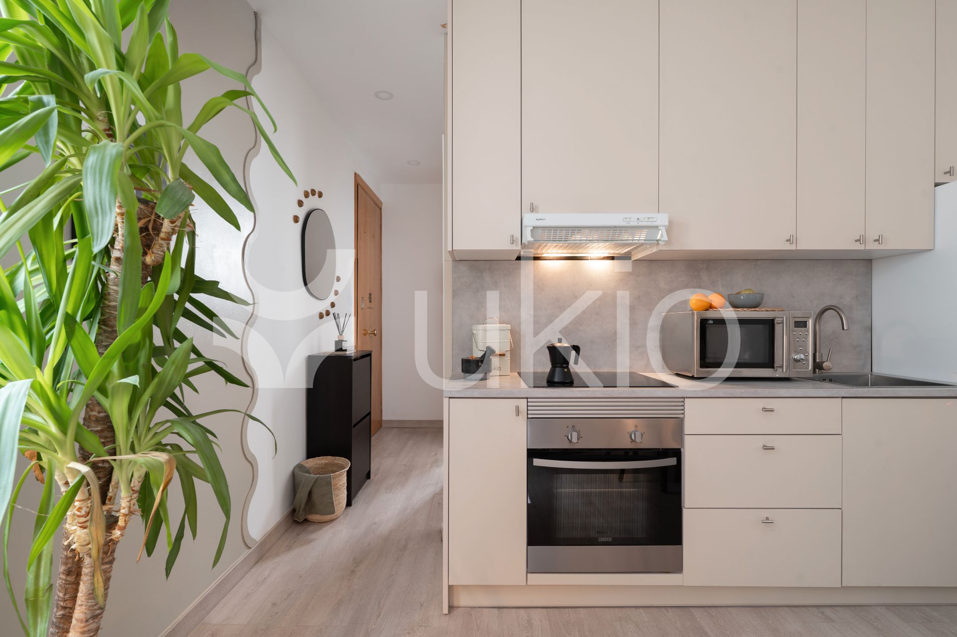 Kitchen of Apartment to rent in  Madrid Capital  with Air Conditioner, Heating and Furnished