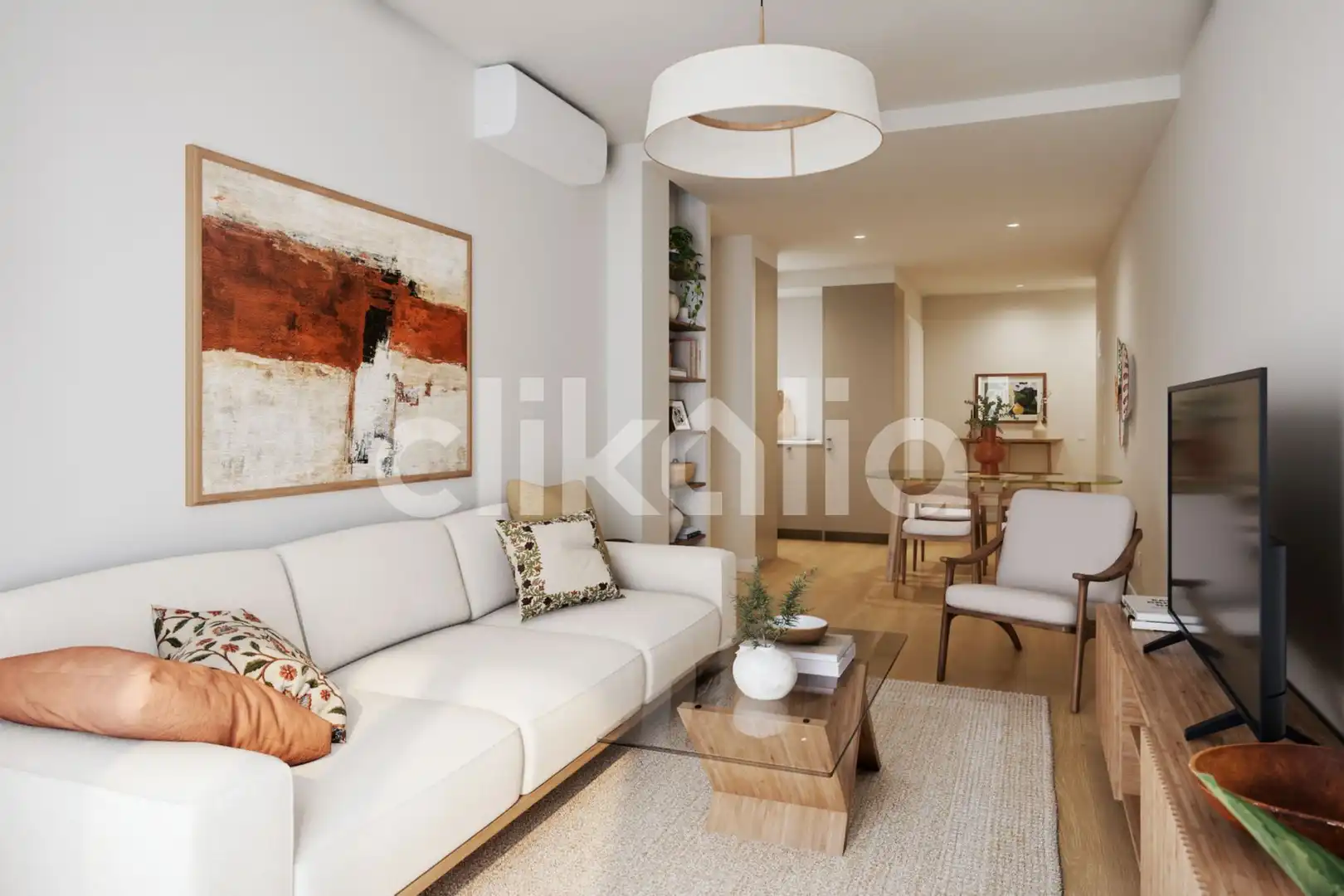 Living room of Flat for sale in Sevilla  with Air Conditioner, Terrace and Balcony