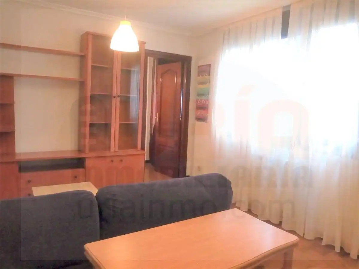 Sala d'estar de Apartament de lloguer en Oviedo  amb Calefacció, Parquet i Moblat