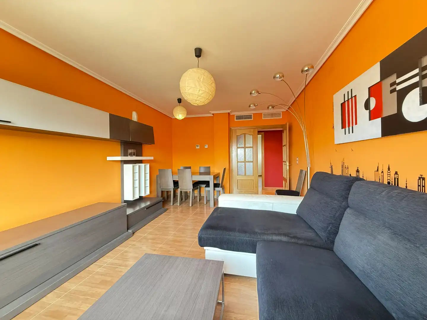 Sala de estar de Piso en venta en Caspe con Aire acondicionado, Calefacción y Trastero