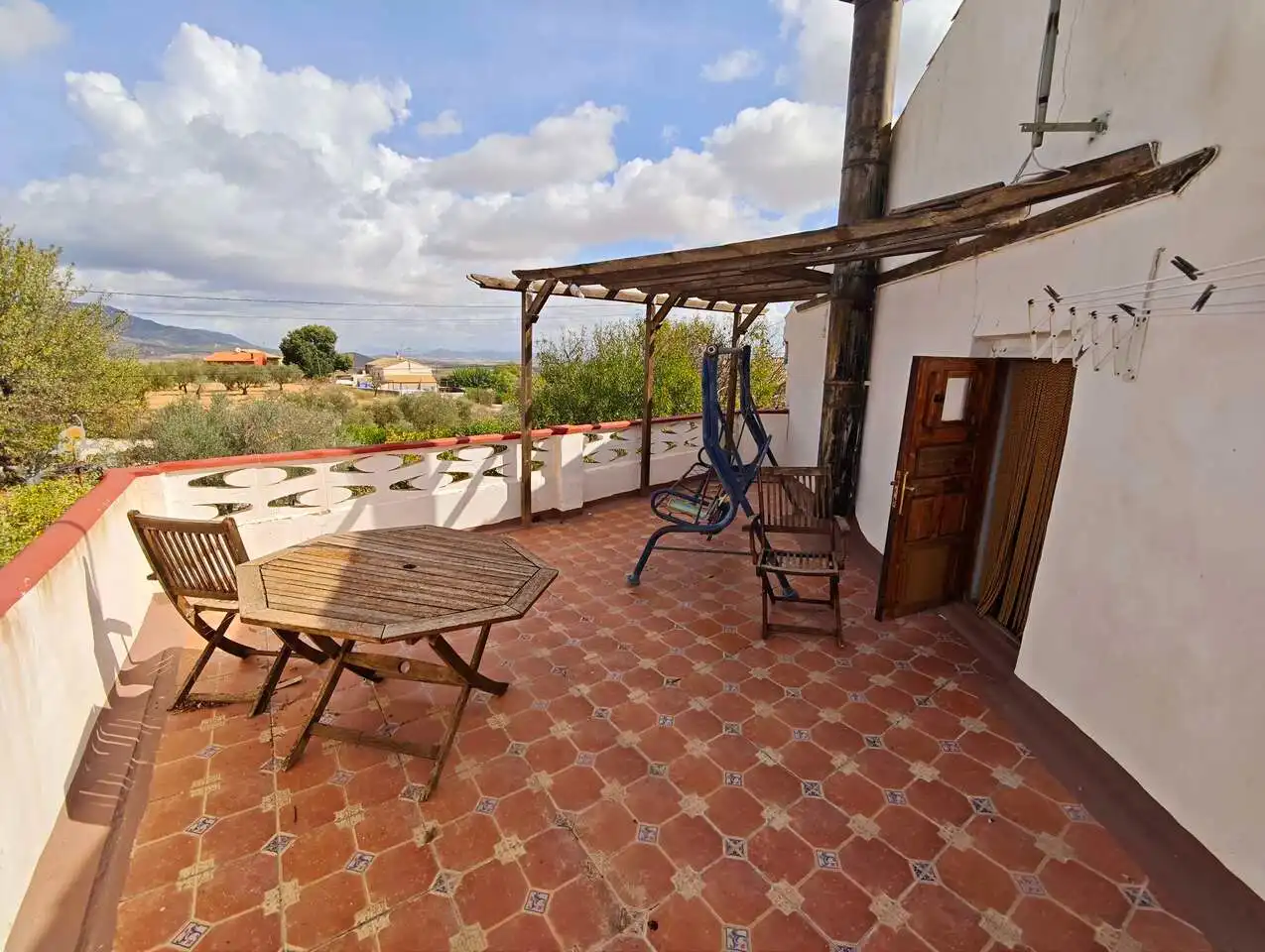 Terraza de Finca rústica en venta en Yecla con Aire acondicionado, Calefacción y Jardín privado