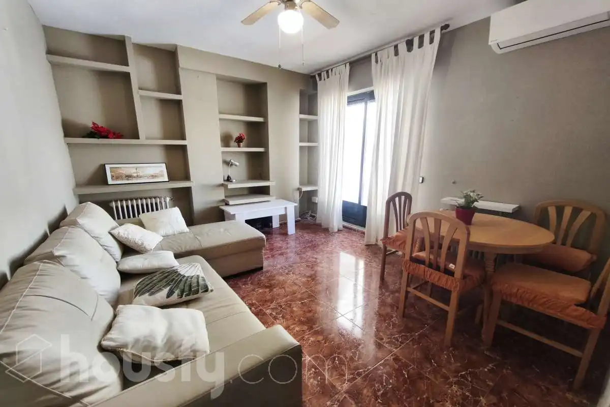 Wohnzimmer von Wohnung zur Miete in Madrid mit Klimaanlage, Heizung und Terrasse