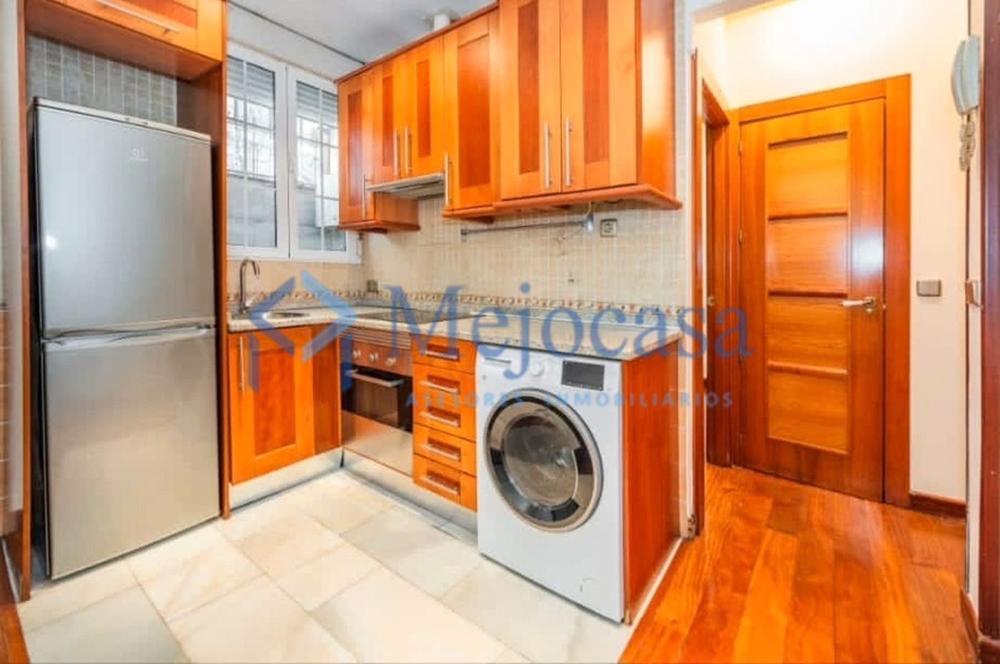 Kitchen of Apartment for sale in  Madrid Capital  with Heating, Parquet flooring and Terrace