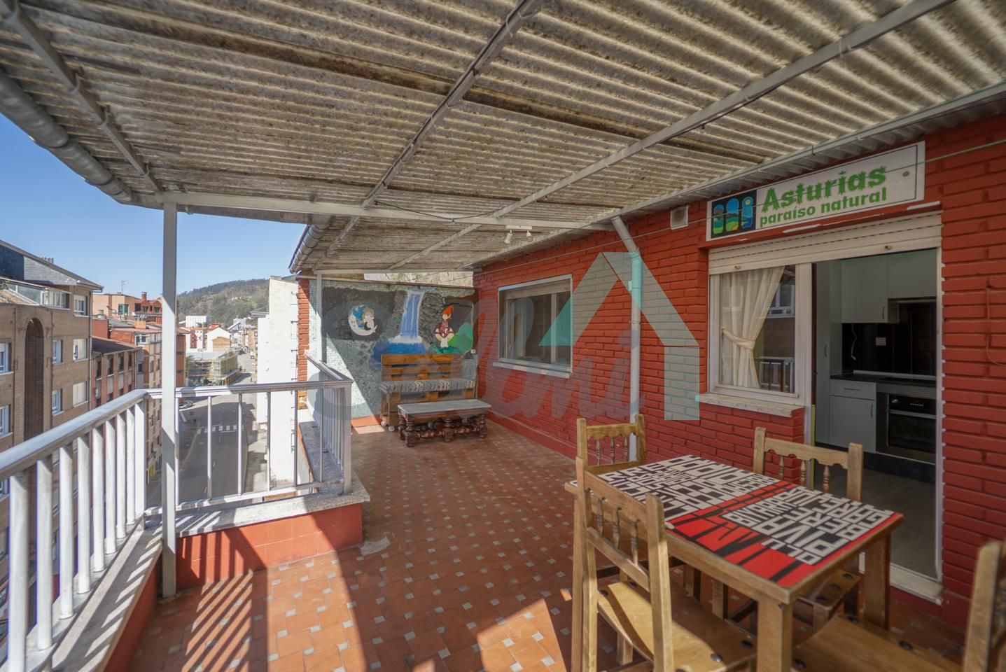 Terrace of Attic for sale in Mieres (Asturias)  with Heating, Terrace and Furnished