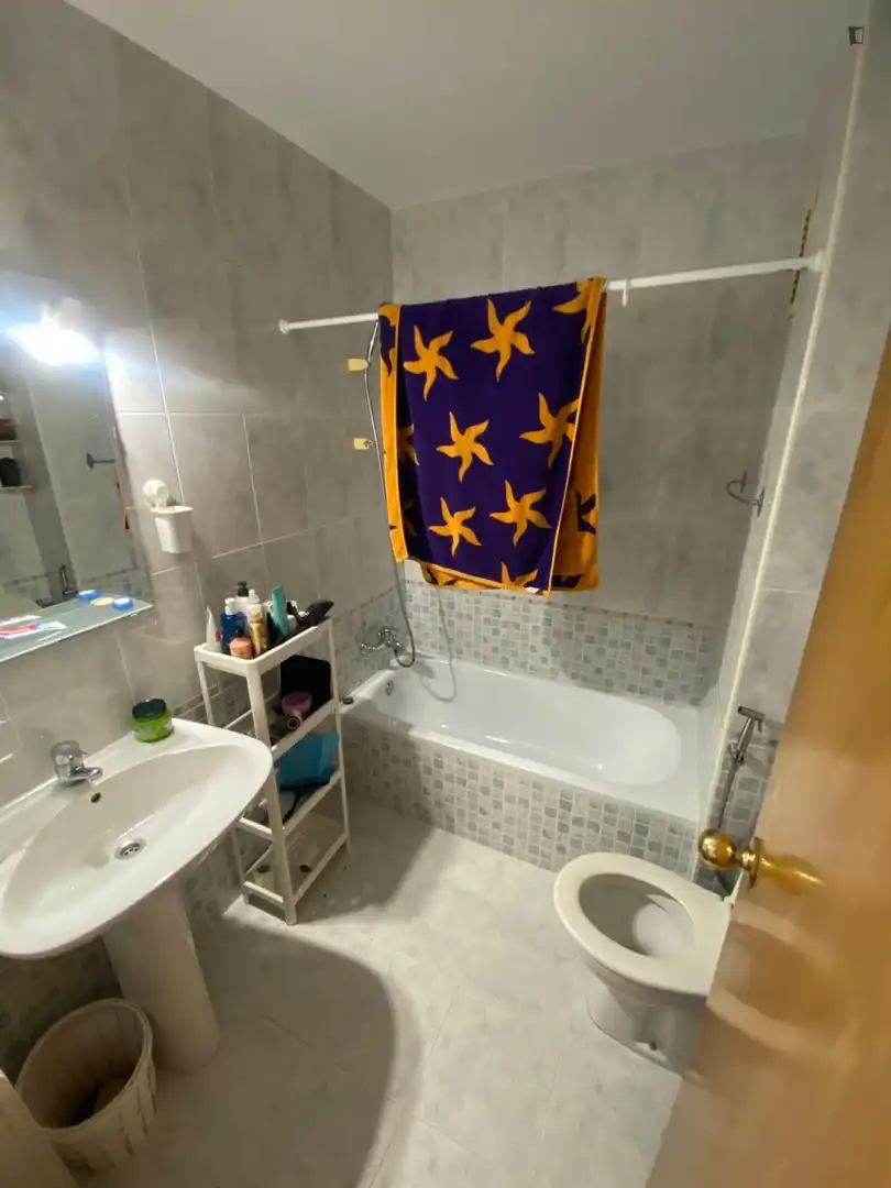Bany de Apartament per a compartir en Barcelona amb Aire condicionat, Calefacció i Moblat