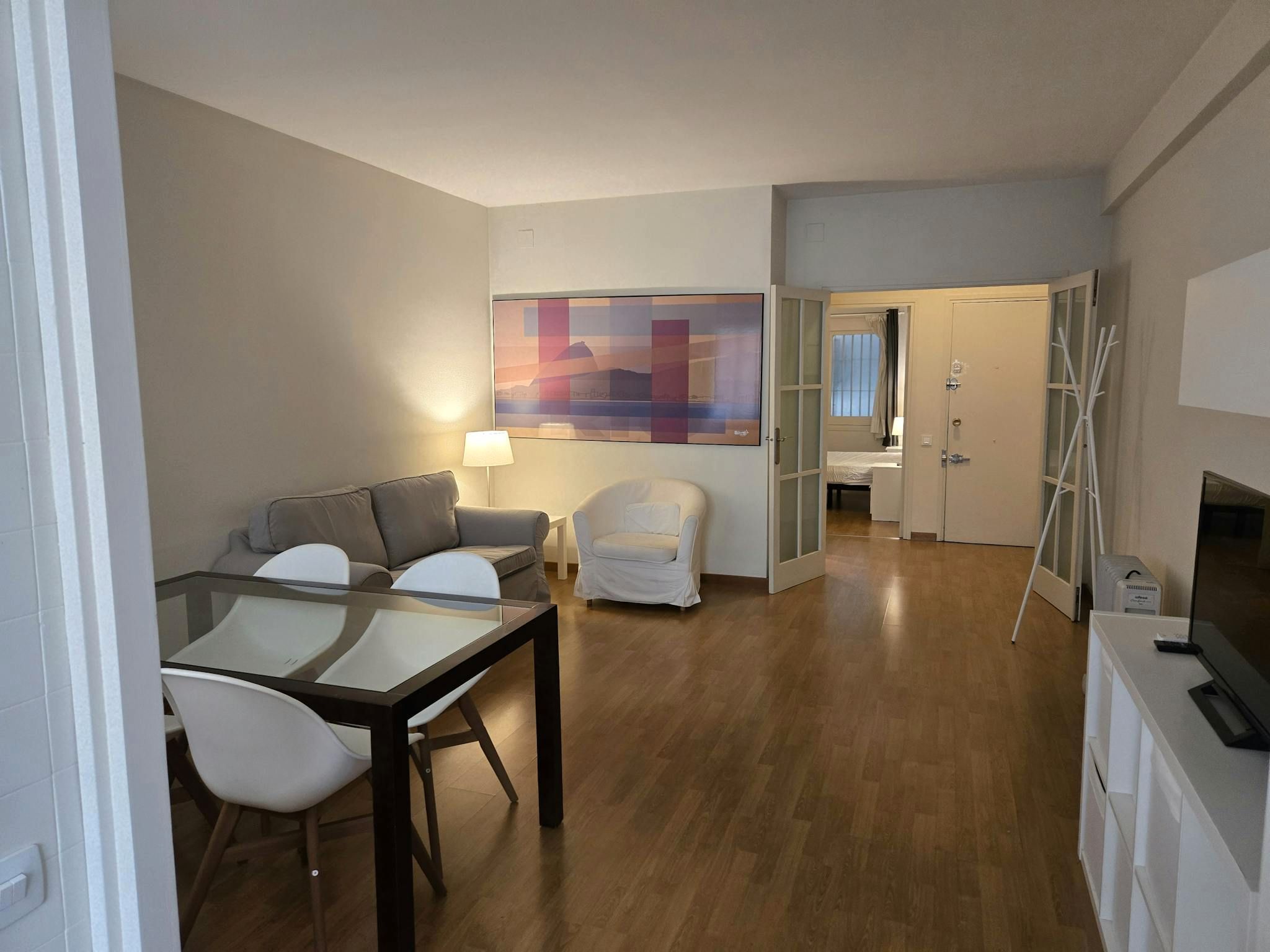 Living room of Flat to rent in  Barcelona Capital  with Air Conditioner, Heating and Furnished