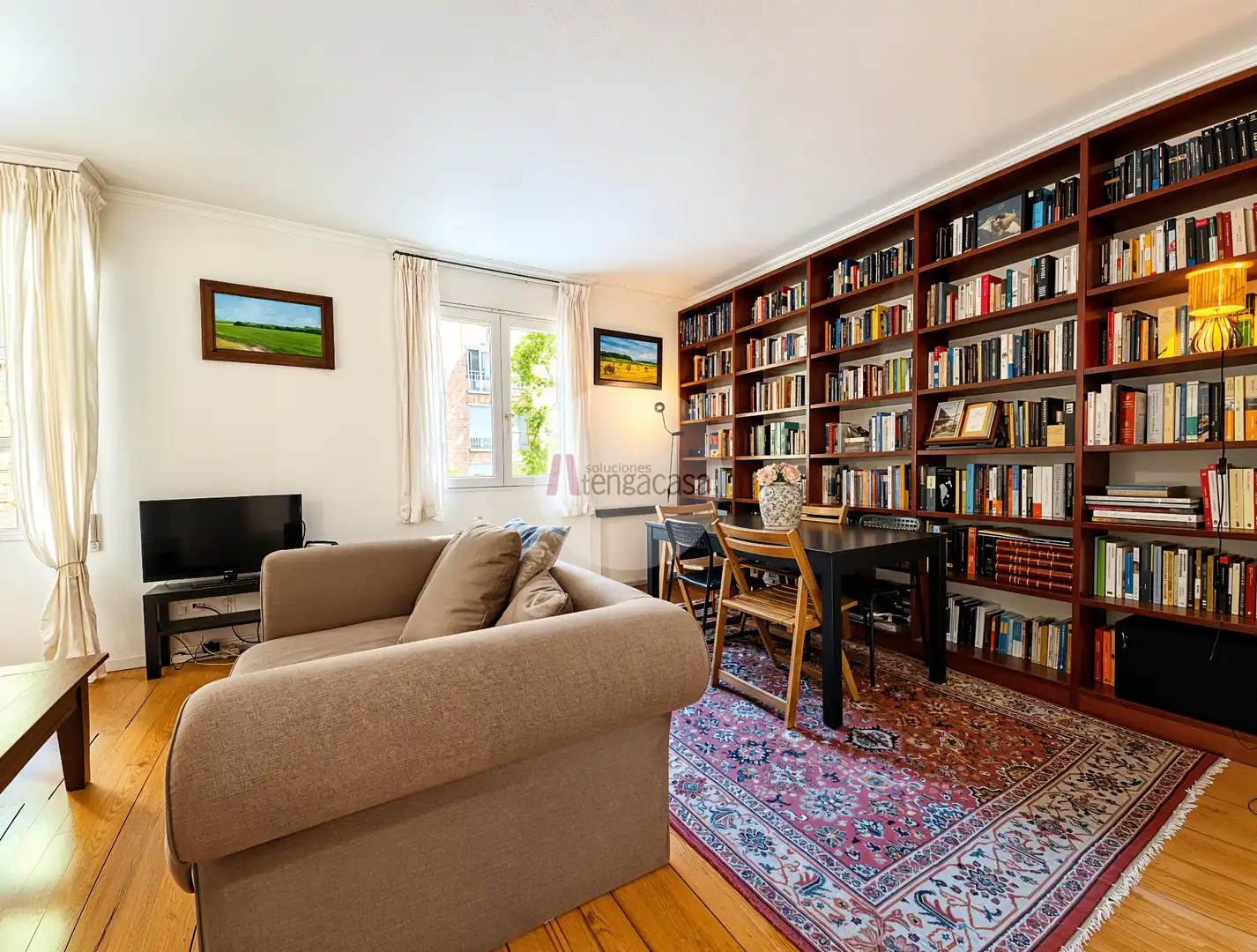 Sala de estar de Piso en venta en Madrid con Calefacción, Parquet y Terraza