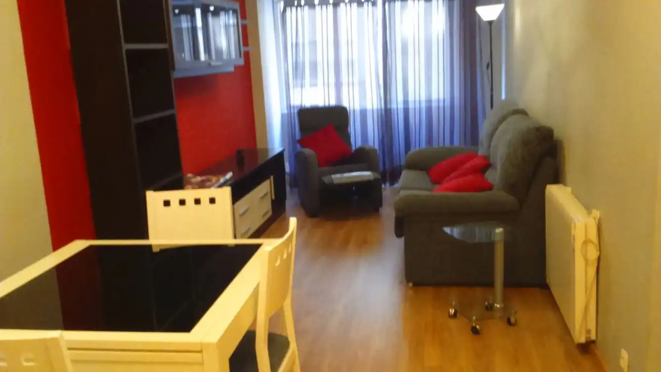 Sala de estar de Piso de alquiler en Santiago de Compostela  con Calefacción, Parquet y Amueblado