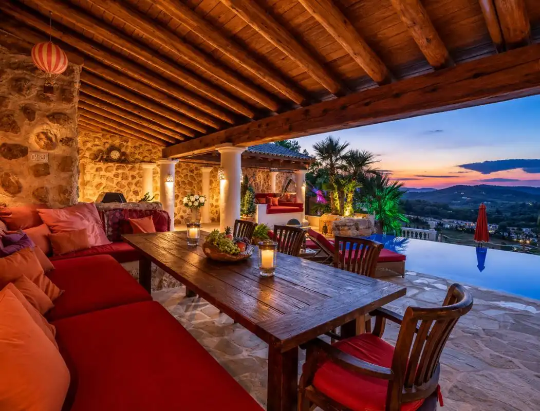 Terrace of Houses for rent in Santa Eulària des Riu  with Air Conditioner, Heating and Private garden