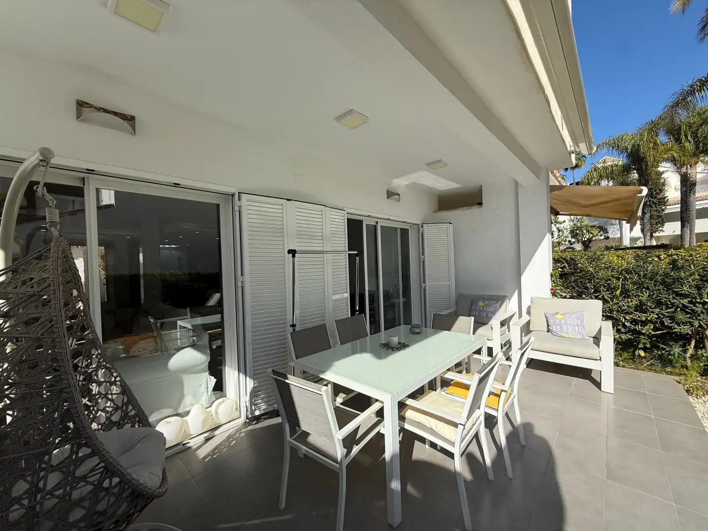 Terraza de Casa adosada de alquiler en Marbella con Calefacción, Piscina y Amueblado