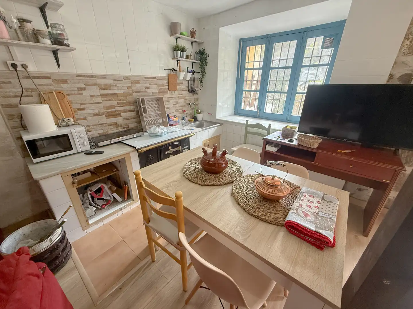 Cocina de Casa o chalet en venta en Mieres (Asturias) con Jardín privado y Balcón