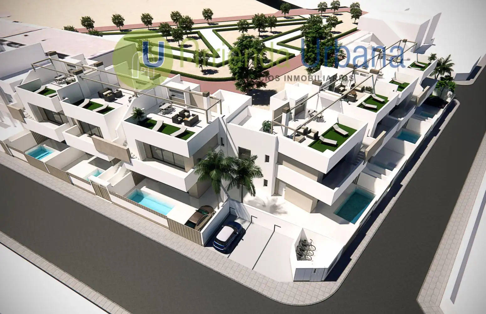 Vista exterior de Casa adosada en venta en Pilar de la Horadada con Calefacción, Terraza y Piscina