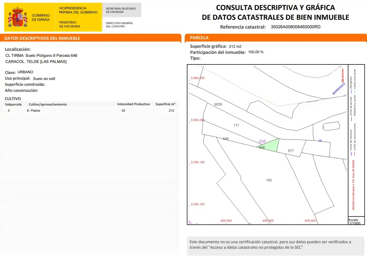Residential land for sale in TIRMA. Polígono 8 Parcela, imagen 3