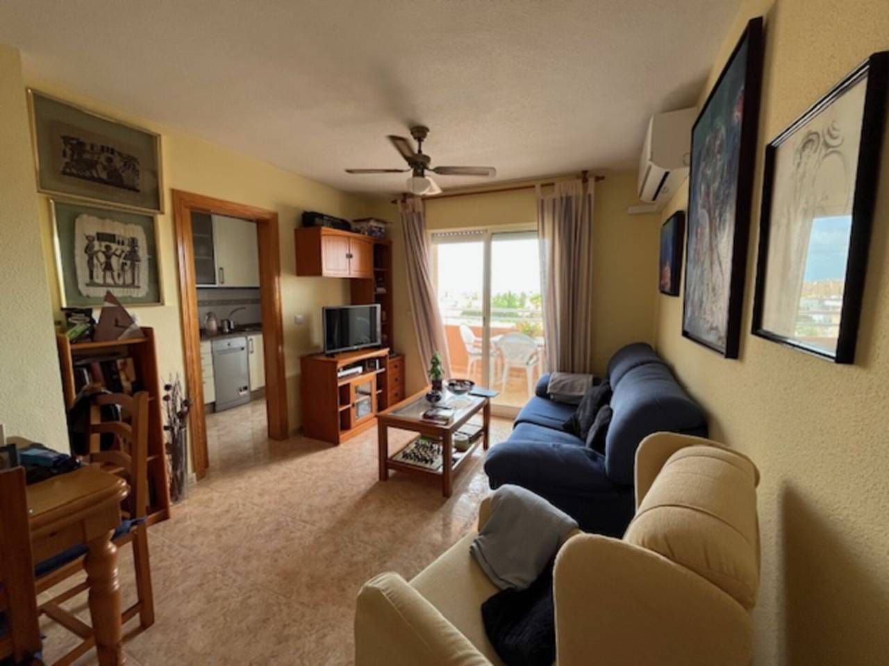 Living room of Flat for sale in Cartagena  with Air Conditioner, Furnished and Balcony