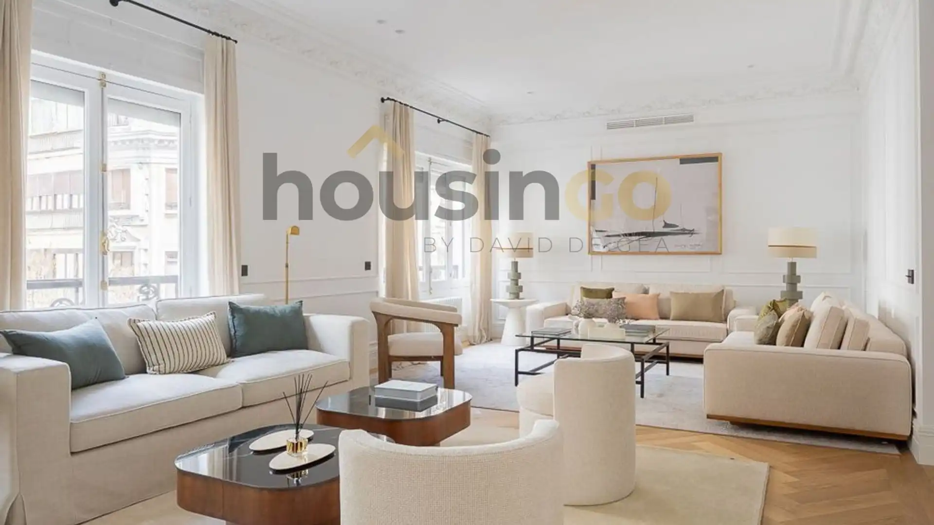 Sala d'estar de Pis en venda en  Madrid Capital amb Aire condicionat, Calefacció i Parquet