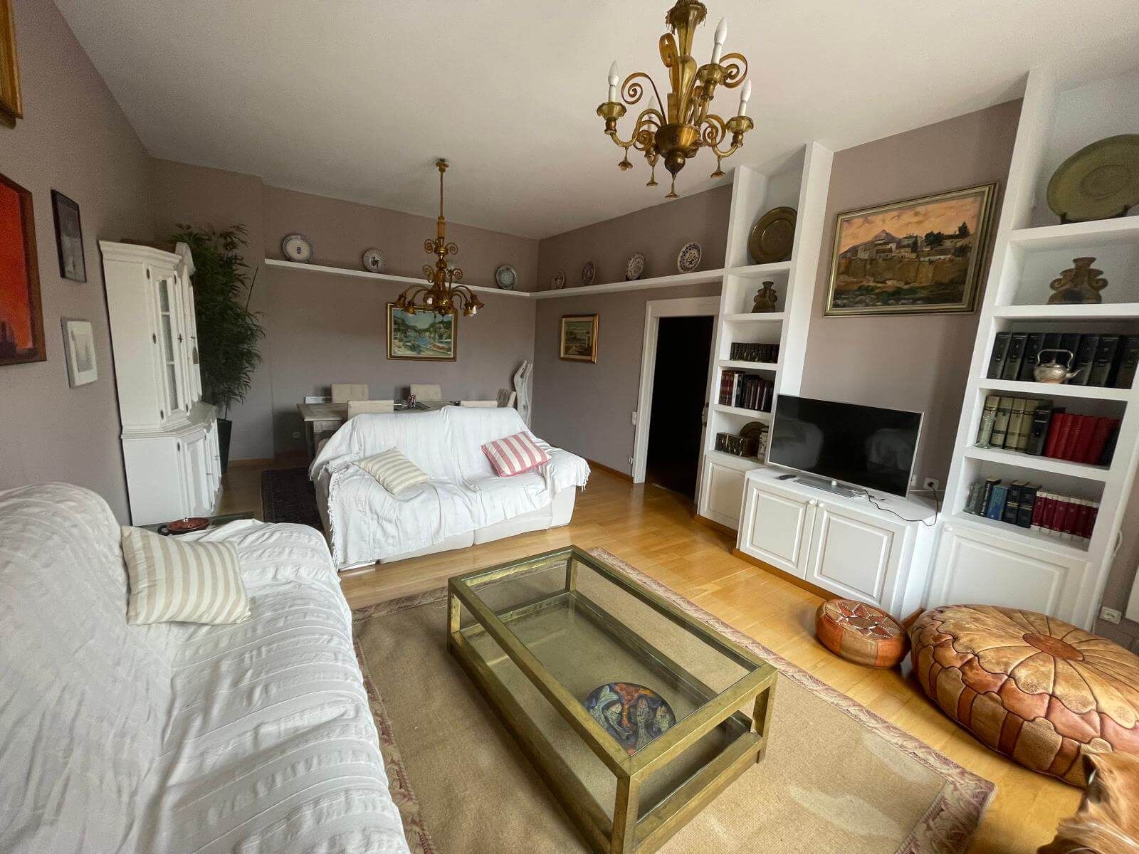 Sala d'estar de Apartament de lloguer en  Palma de Mallorca amb Aire condicionat i Moblat