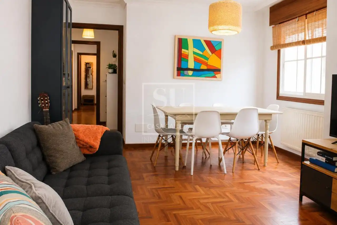 Living room of Flat for sale in Nigrán  with Heating, Parquet flooring and Storage room