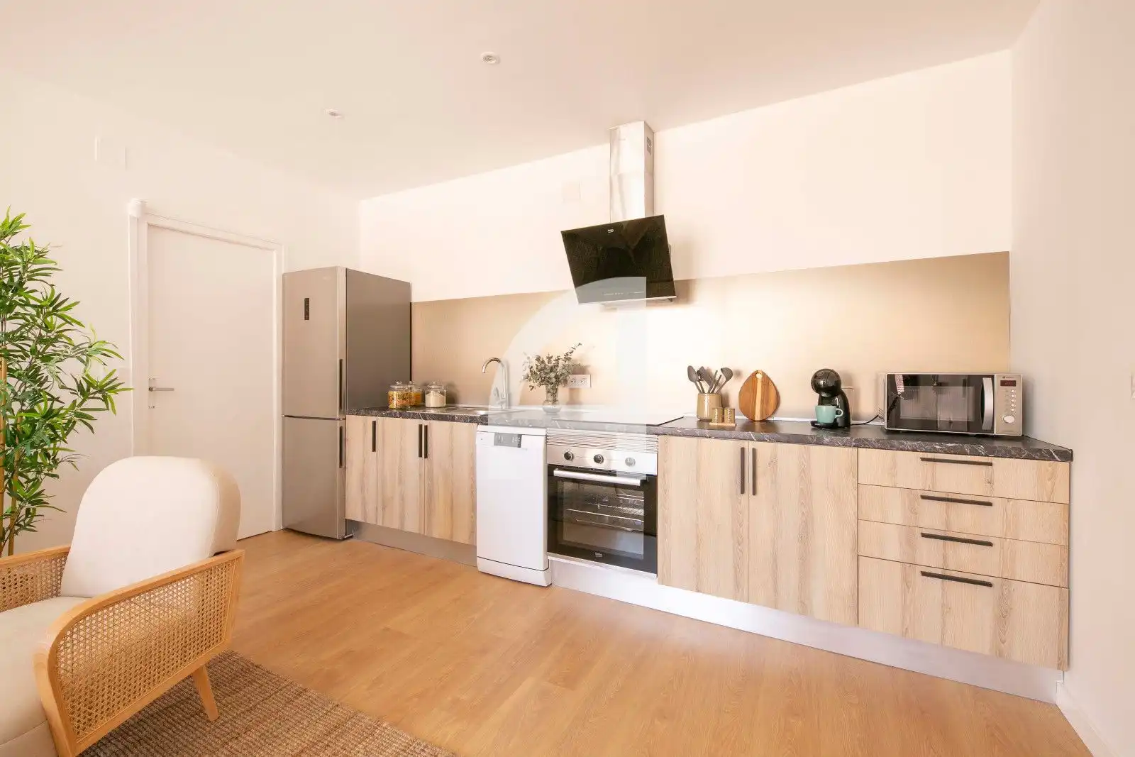 Kitchen of Flat for rent in Barcelona  with Air Conditioner, Heating and Parquet flooring
