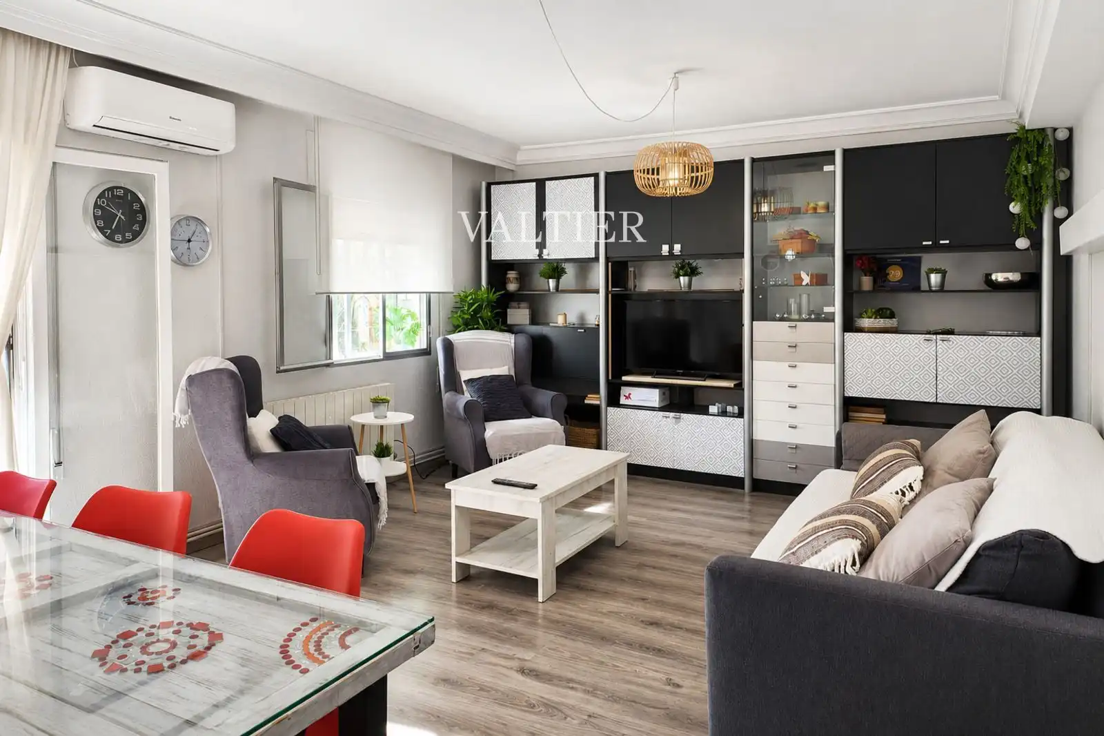 Sala de estar de Piso de alquiler en Madrid con Aire acondicionado, Terraza y Amueblado