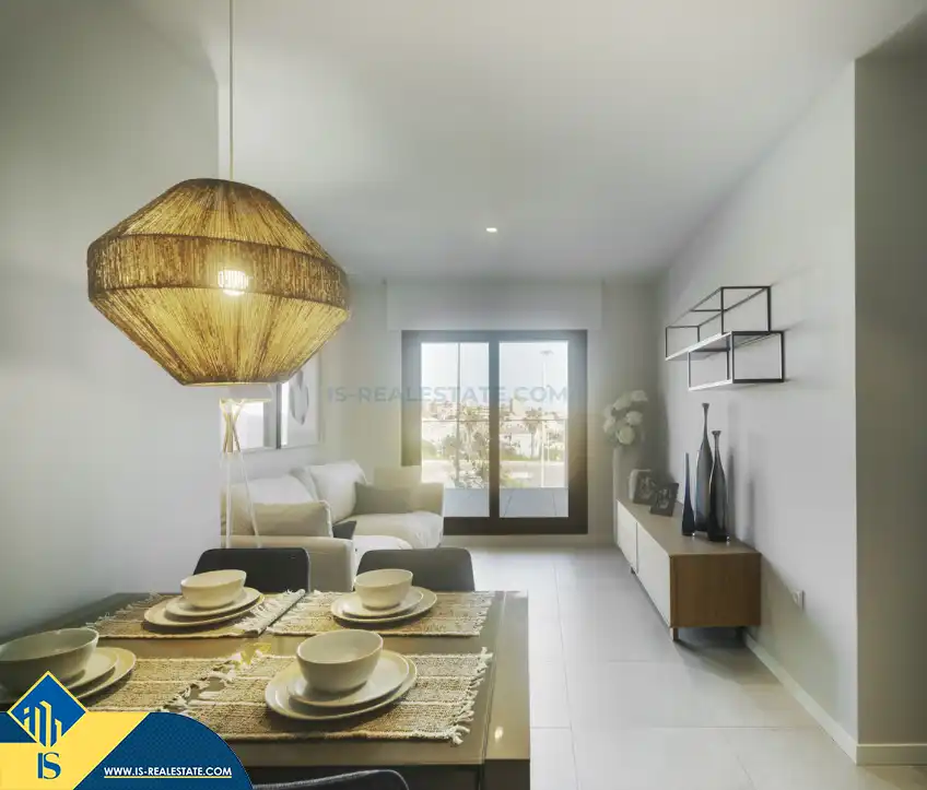 Sala de estar de Apartamento en venta en Pilar de la Horadada con Terraza, Amueblado y Piscina comunitaria