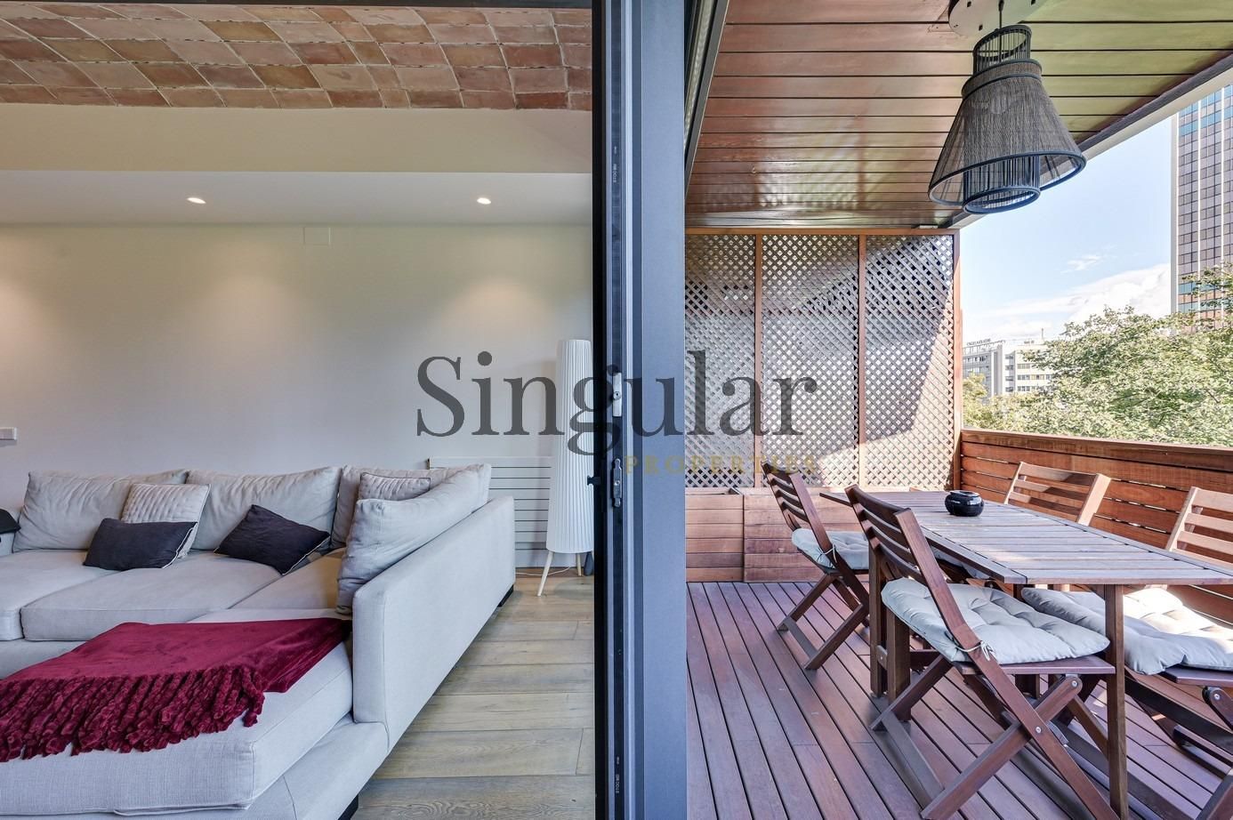 Balcony of Flat to rent in  Barcelona Capital  with Air Conditioner, Heating and Terrace