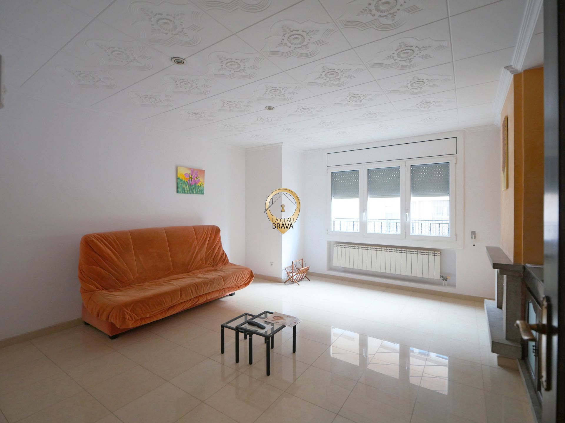 Living room of Flat for sale in Sant Feliu de Guíxols  with Heating, Parquet flooring and Terrace
