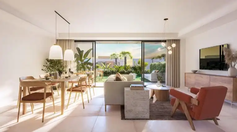 Living room of Apartments for rent in Mijas  with Air Conditioner, Parquet flooring and Oven