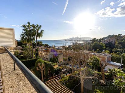 Vista exterior de Casa adosada en venda en Málaga Capital amb Aire condicionat, Calefacció i Jardí privat