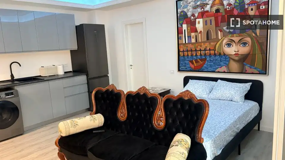 Sala de estar de Piso de alquiler en Madrid con Aire acondicionado, Calefacción y Amueblado