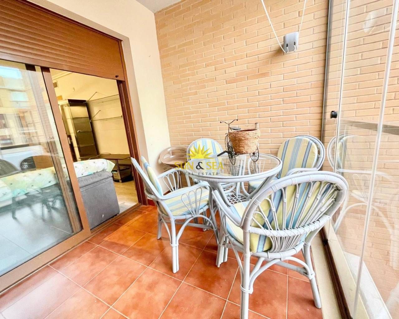 Balcony of Flat to rent in San Pedro del Pinatar  with Air Conditioner, Heating and Parquet flooring