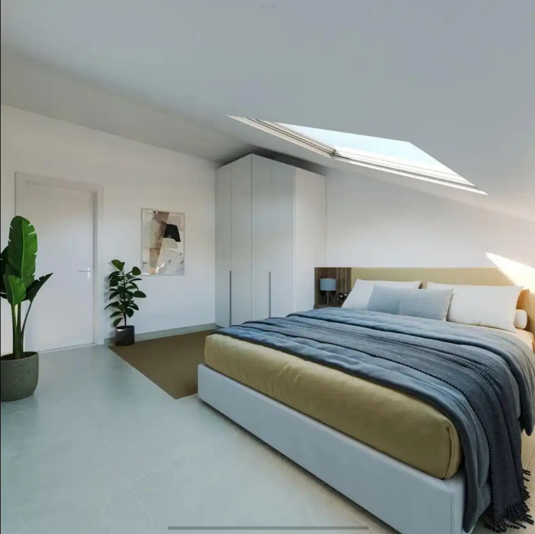 Schlafzimmer von Erdgeschoss zum Verkauf in Fuengirola mit Klimaanlage, Privatgarten und Abstellraum