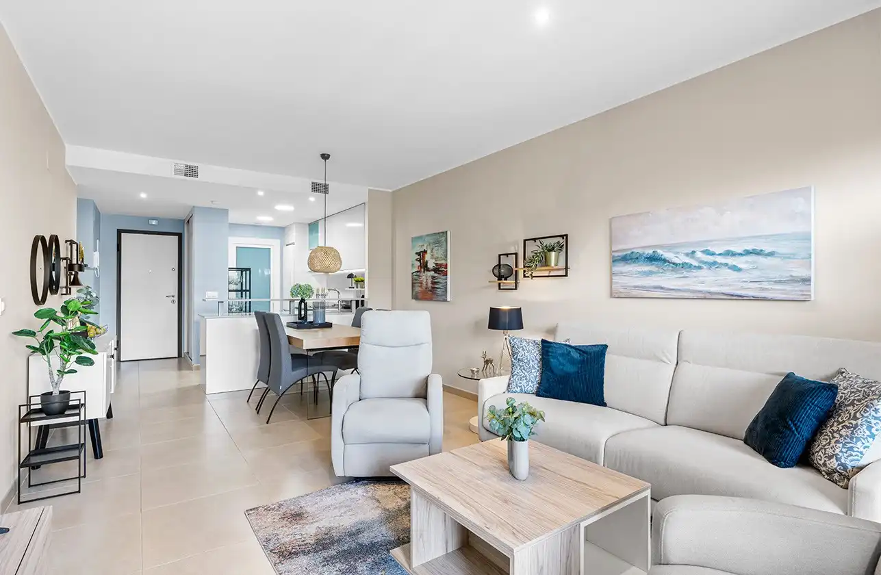 Sala d'estar de Apartament en venda en Orihuela amb Aire condicionat, Calefacció i Jardí privat