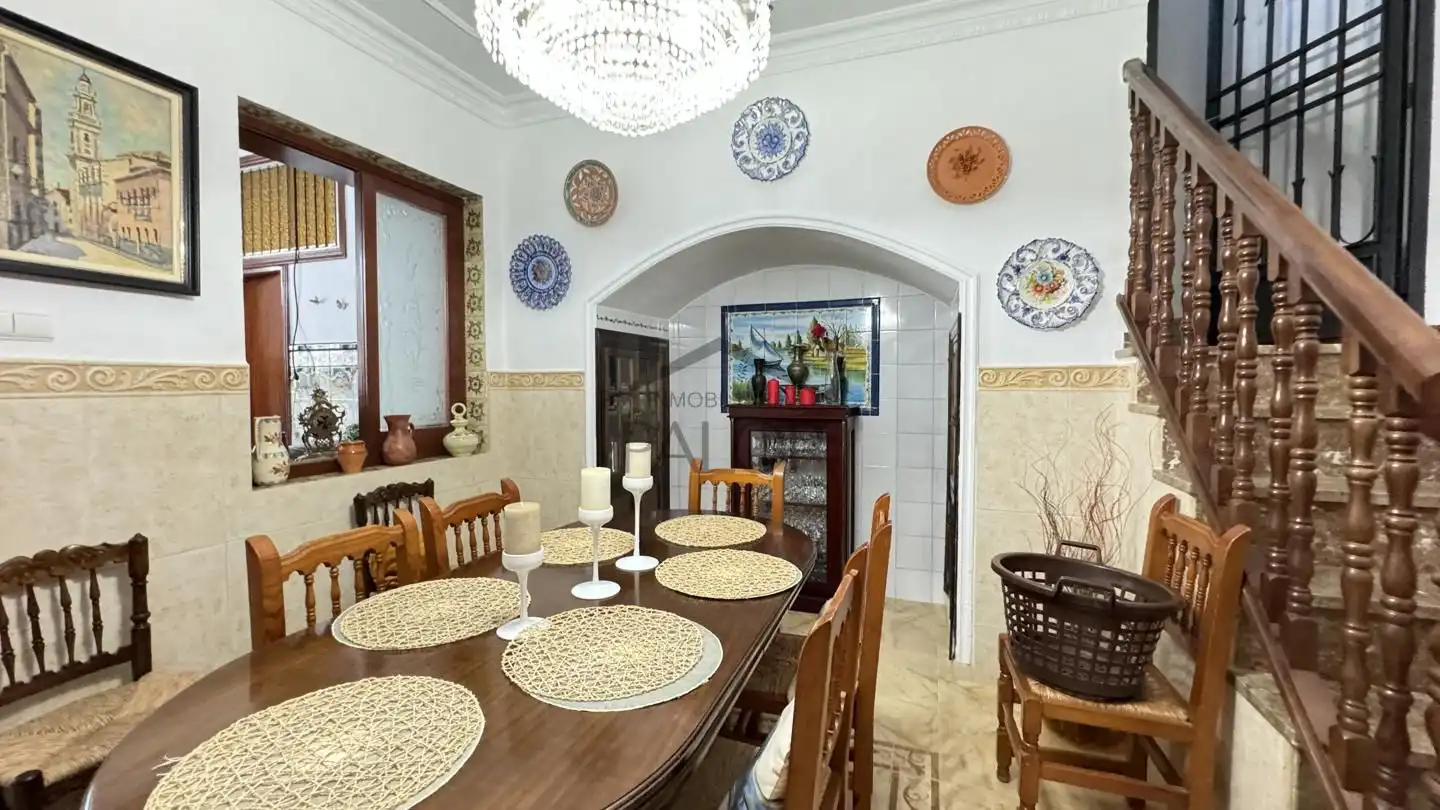 Dining room of Houses for sale in La Pobla Llarga  with Private garden, Terrace and Storage room