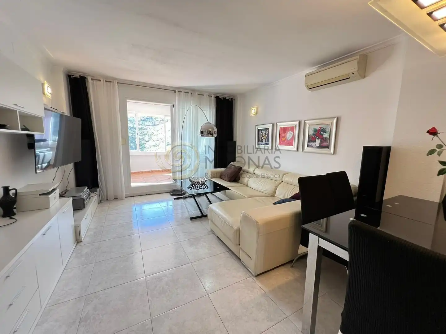 Sala de estar de Apartamento en venta en Benitachell / El Poble Nou de Benitatxell con Jardín privado, Terraza y Amueblado