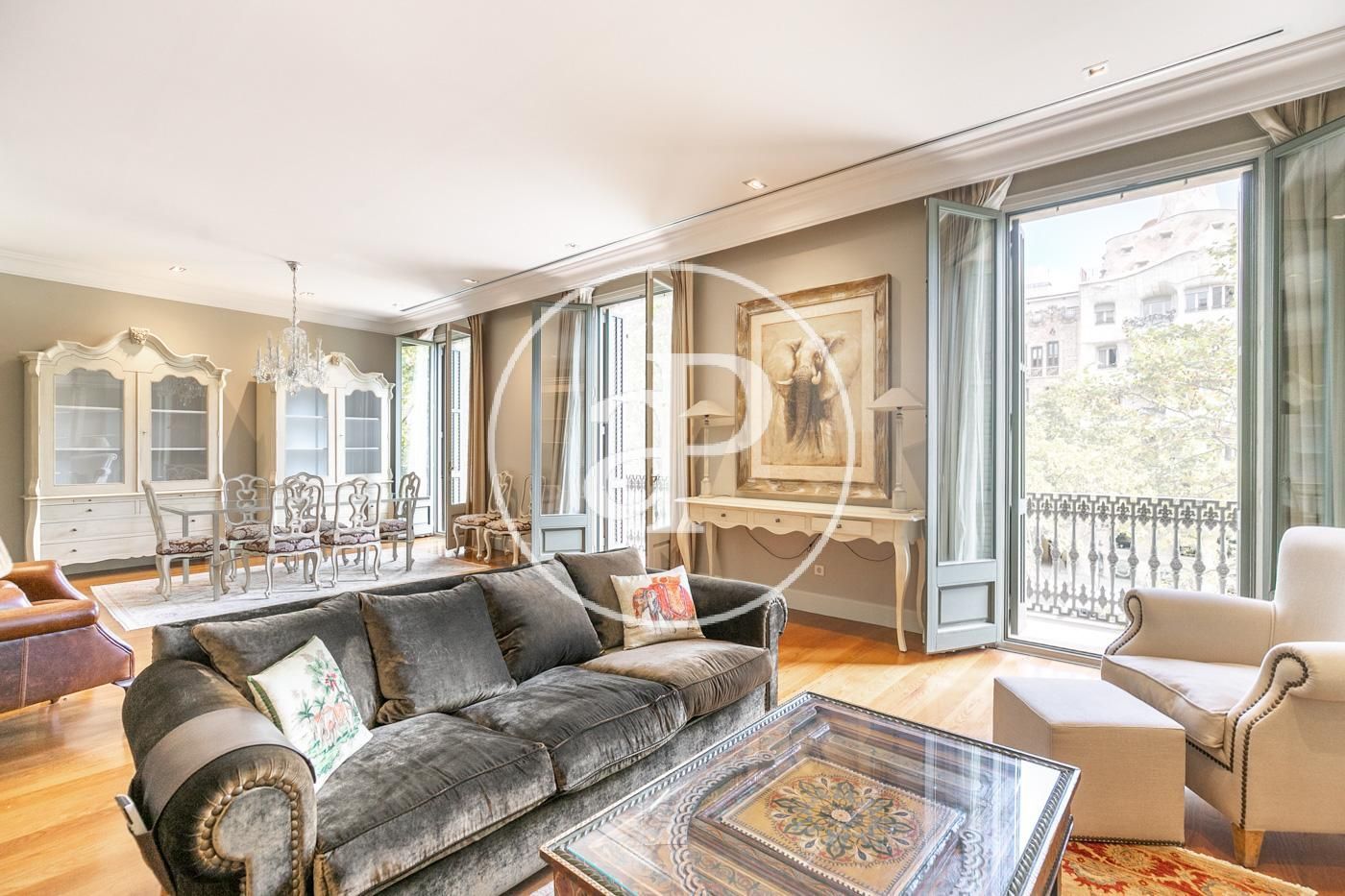 Sala d'estar de Pis en venda en  Barcelona Capital amb Aire condicionat, Calefacció i Balcó