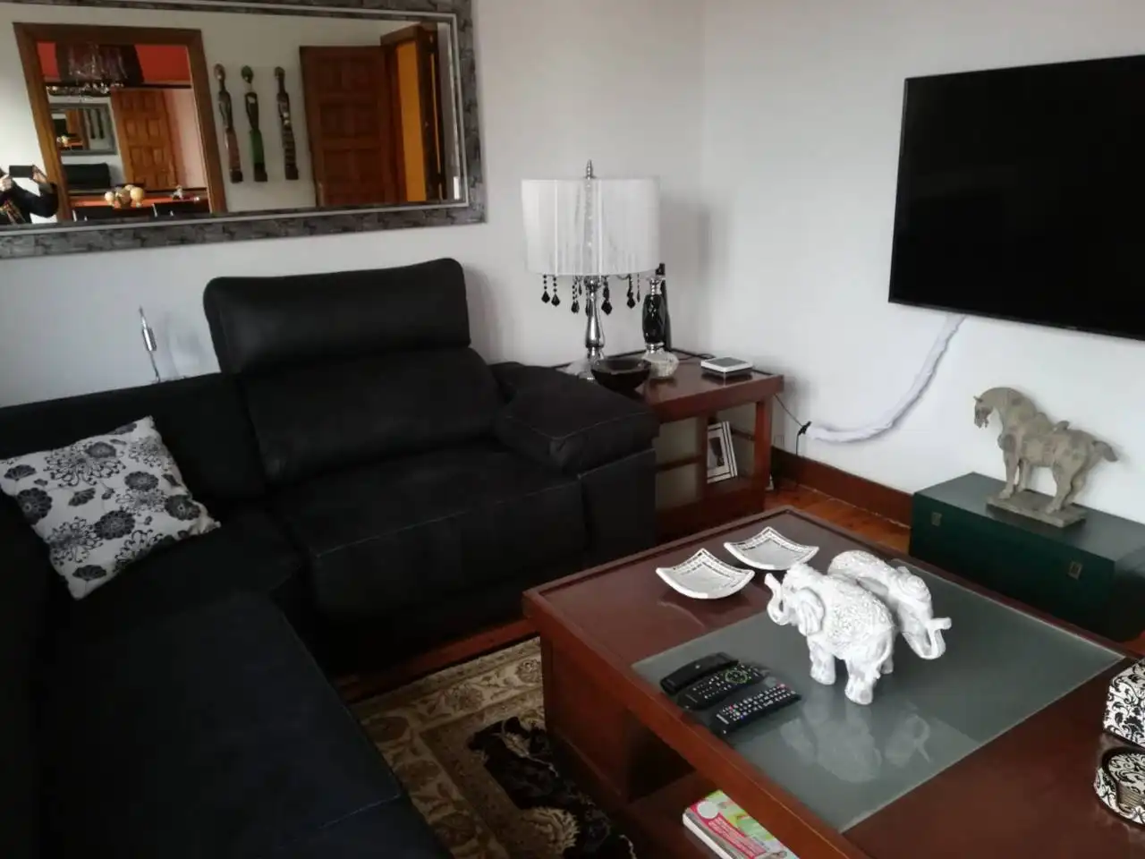 Sala de estar de Piso de alquiler en Vilagarcía de Arousa con Calefacción, Parquet y Amueblado