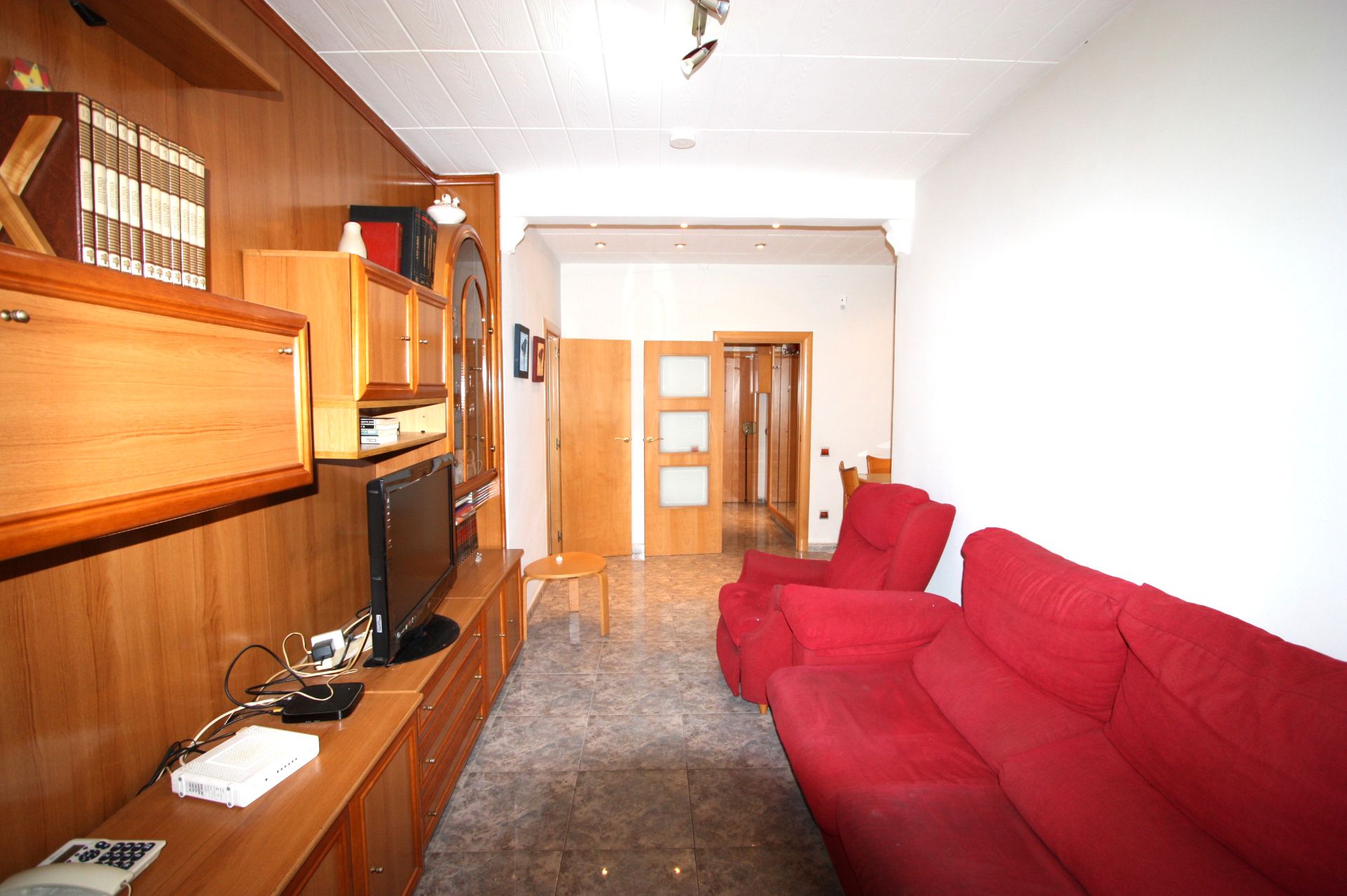 Living room of Flat for sale in Badalona  with Air Conditioner, Heating and Storage room