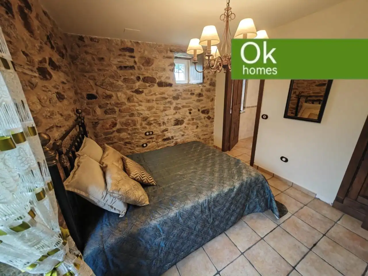 Schlafzimmer von Country house zum Verkauf in Sobrado (A Coruña) mit Heizung, Privatgarten und Parkett