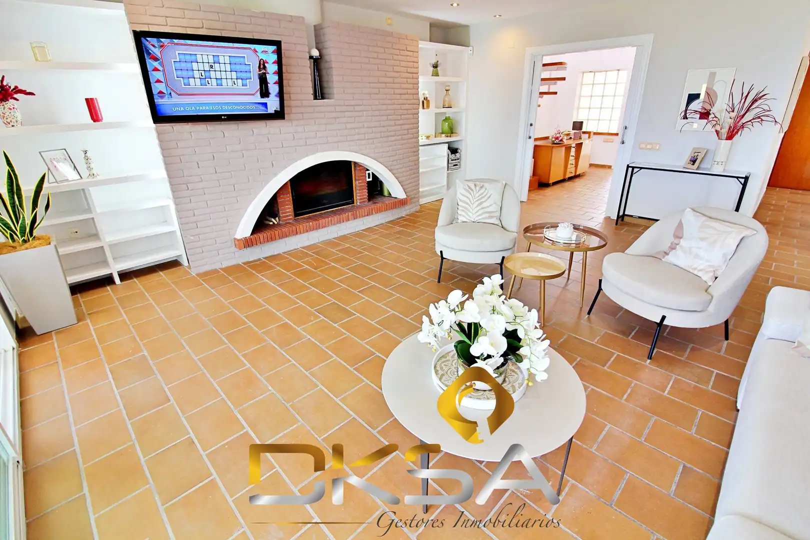 Sala de estar de Casa o chalet en venta en Oropesa del Mar / Orpesa con Calefacción, Jardín privado y Terraza