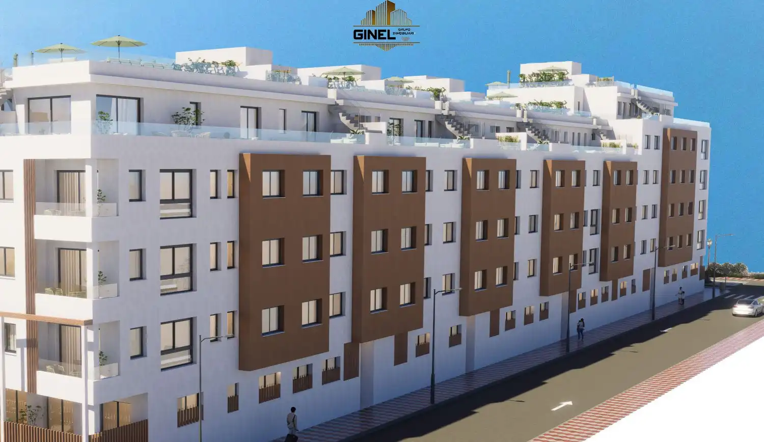 Vista exterior de Piso en venta en Roquetas de Mar con Aire acondicionado, Terraza y Trastero